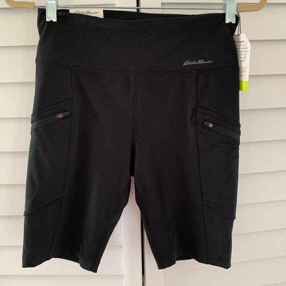 Eddie Bauer Motion NWT Running or Biking Spandex Shorts - Black - Picture 3 of 6